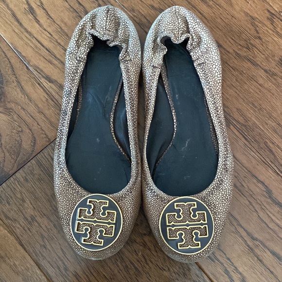 Tory Burch Reva brown stingray ballet flats, 8.5 - Picture 6 of 6